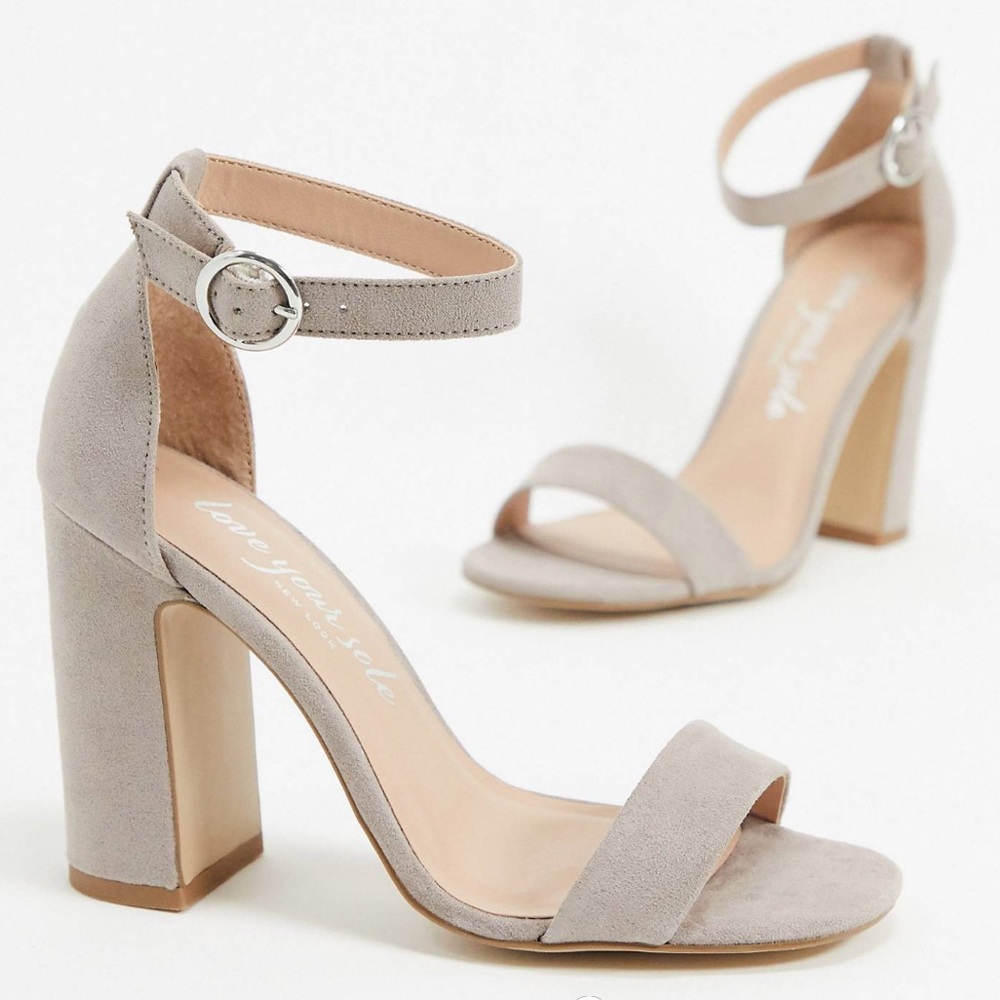 “New Look” Ankle Strap Block Heels
